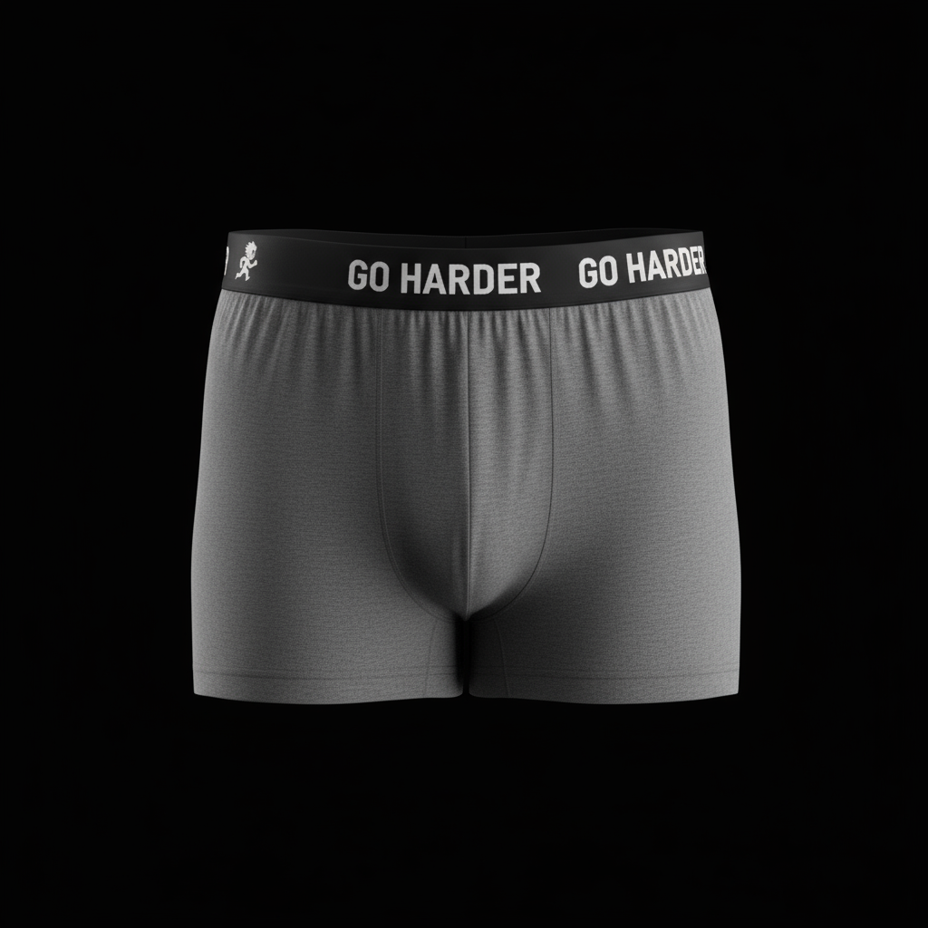 Go Harder boxer in Steel Grey